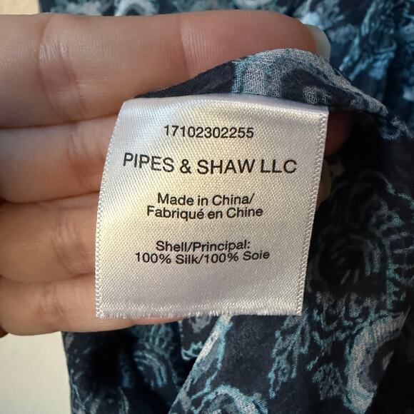 Veronica Beard Mariposa Blue Floral Silk Ruched Midi Dress Size 0 - Picture 6 of 7